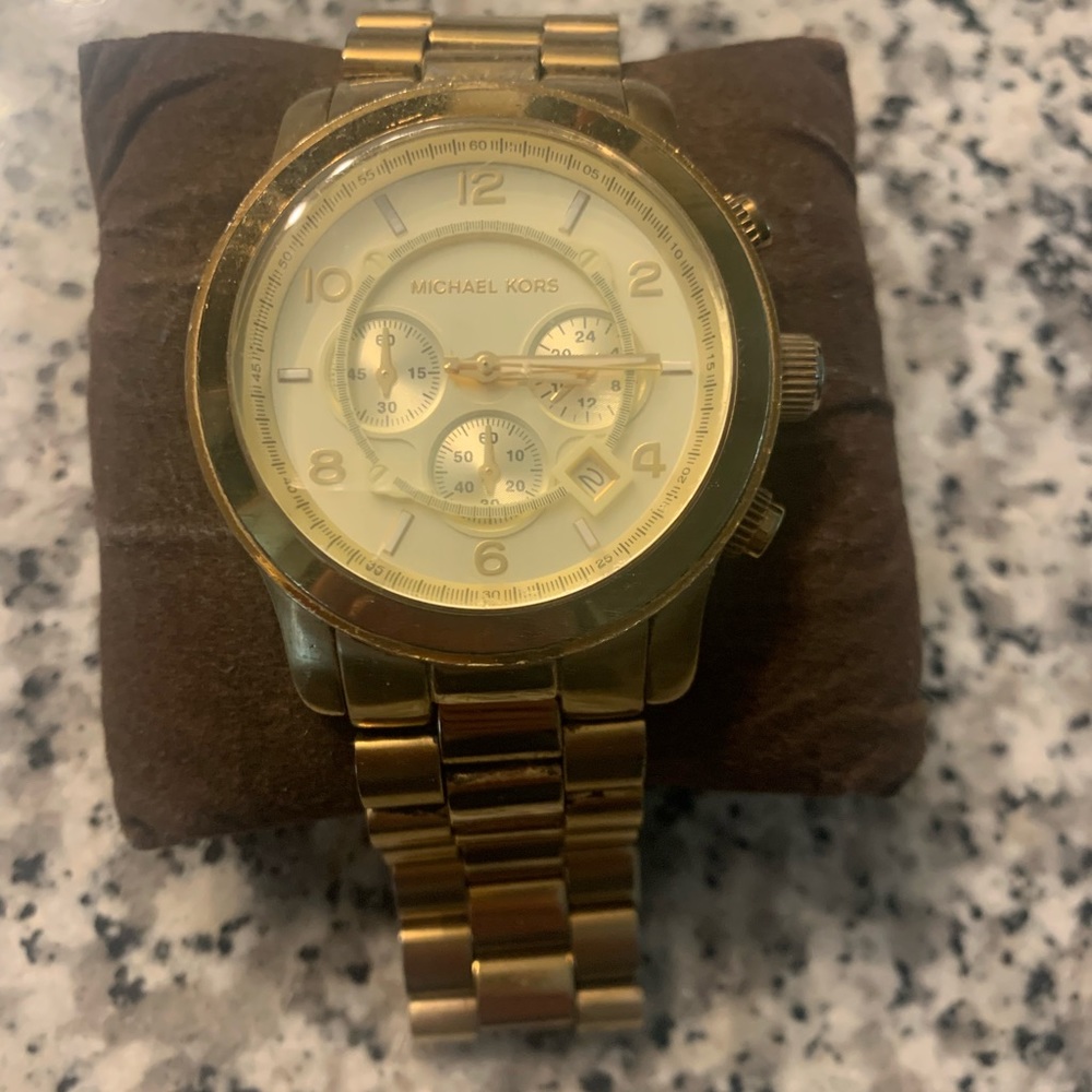 Michael Kors Gold Tone Runway Watch 45mm